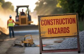 worker looking construction hazards